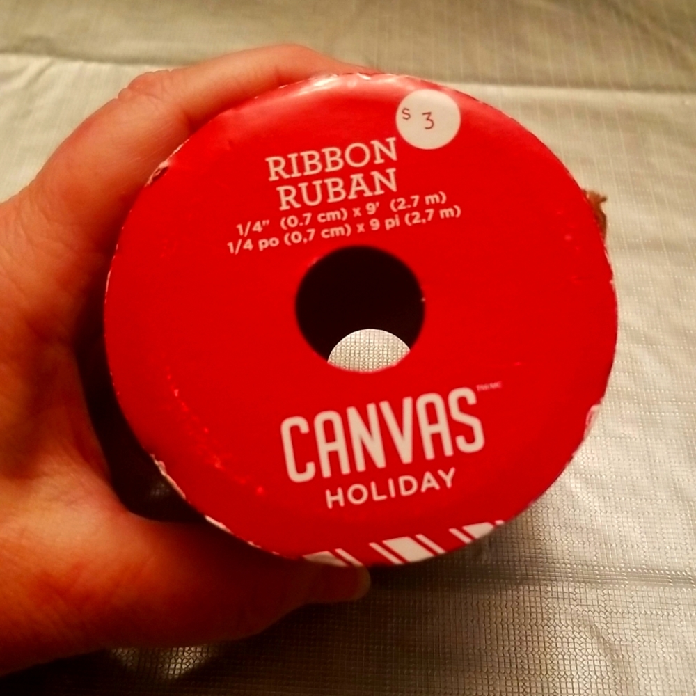 10/$10 Canvas Holiday Christmas Ribbon